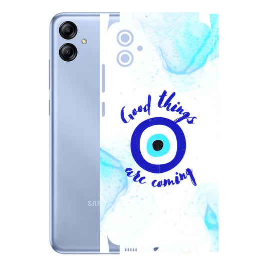 Samsung A/S Series Phone Skins (All Models) - Evil Eye Good Things Are Coming - 3D Embossed Finish (L-322) Samsung Galaxy A04E