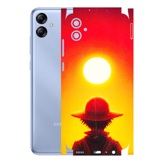 Samsung A/S Series Phone Skins (All Models) - Cool Sunset With Monkey D.Luffy Anime - 3D Embossed Finish (L-329) Samsung Galaxy A04E