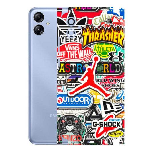 Samsung A/S Series Phone Skins (All Models) - Multi Brands Sticker Graffiti - 3D Embossed Finish (L-37) Samsung Galaxy A04E