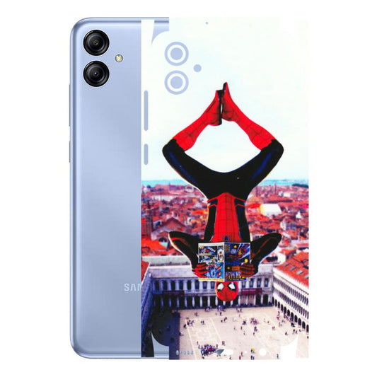 Samsung A/S Series Phone Skins (All Models) - Spiderman Hanging - 3D Embossed Finish (L-53) Samsung Galaxy A04E