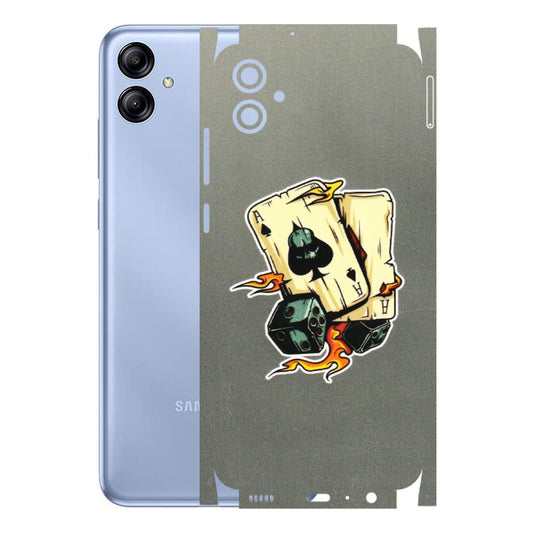 Samsung A/S Series Phone Skins (All Models) - Grey Cards Of Ace - 3D Embossed Finish (L-77) Samsung Galaxy A04E
