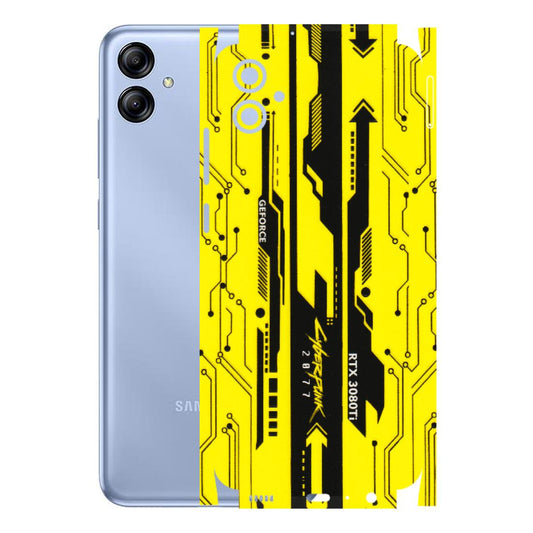 Samsung A/S Series Phone Skins (All Models) - Yellow Cyberpunk - 3D Embossed Finish (L-93) Samsung Galaxy A04E