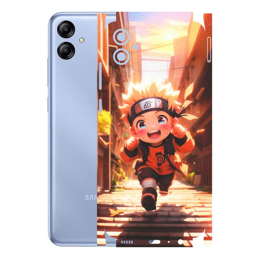 Samsung A/S Series Phone Skins (All Models) - Naruto Cute Toon Running - Matte Finish (M-04) Samsung Galaxy A04E