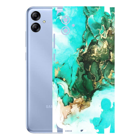 Samsung A/S Series Phone Skins (All Models) - The Blue Gold Marble - Matte Finish (M-124) Samsung Galaxy A04E