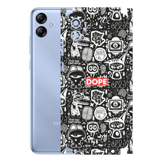 Samsung A/S Series Phone Skins (All Models) - Dope Stay Classy Black Doodles - Matte Finish (M-126) Samsung Galaxy A04E