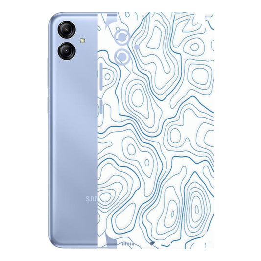 Samsung A/S Series Phone Skins (All Models) - Blue And White Swirls - Matte Finish (M-139) Samsung Galaxy A04E