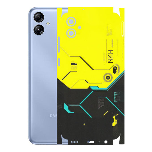 Samsung A/S Series Phone Skins (All Models) - Black Yellow Technica - Matte Finish (M-53) Samsung Galaxy A04E