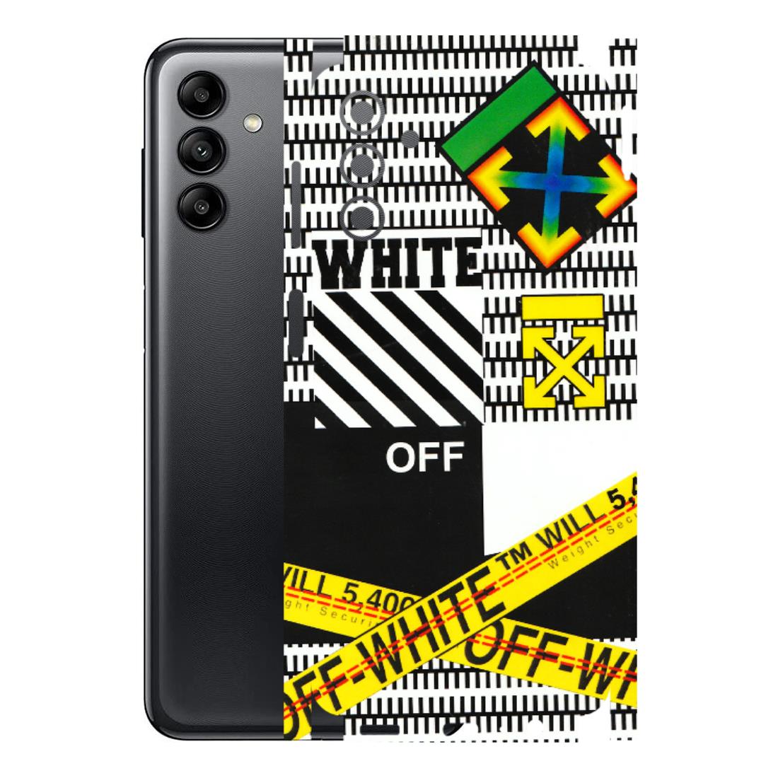 Samsung A/S Series Phone Skins (All Models) - White Off Abstract - 3D Embossed Finish (L-172) Samsung Galaxy A04S