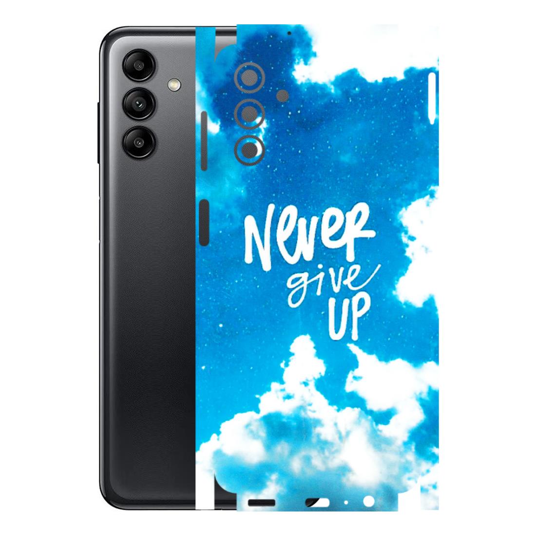 Samsung A/S Series Phone Skins (All Models) - Never Give Up - 3D Embossed Finish (L-279) Samsung Galaxy A04S