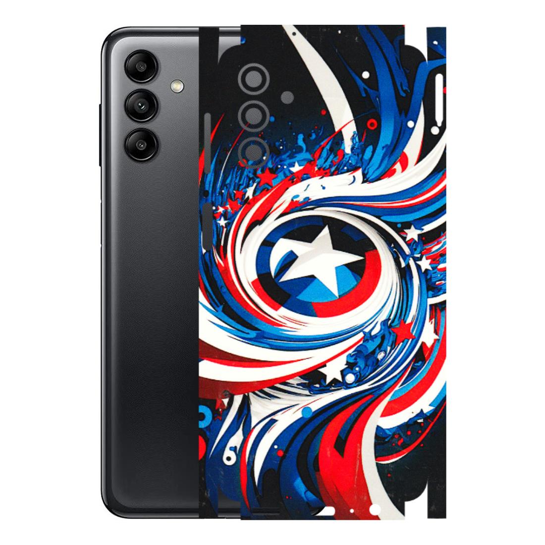 Samsung A/S Series Phone Skins (All Models) - Captain America Logo - 3D Embossed Finish (L-307) Samsung Galaxy A04S