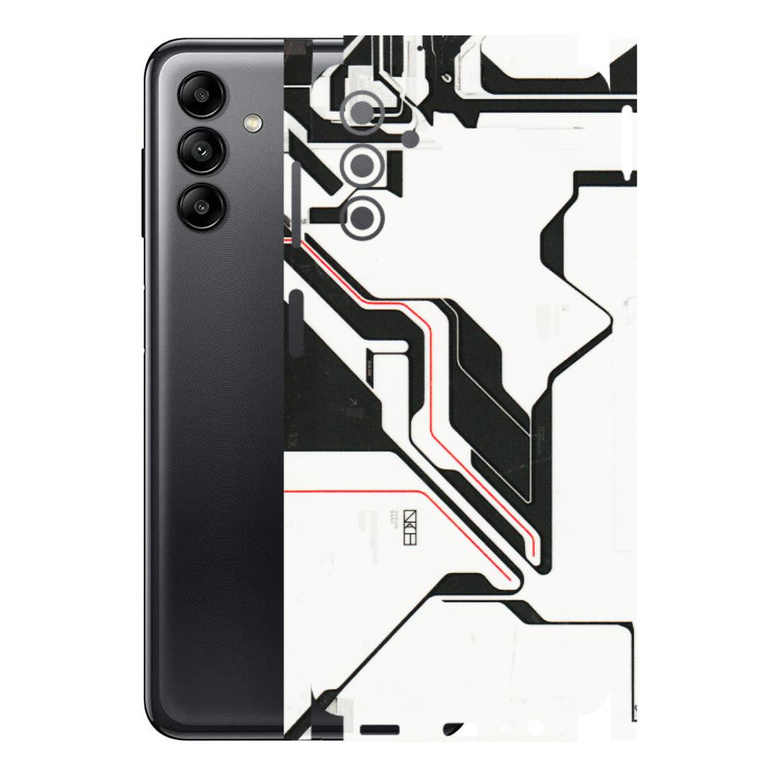 Samsung A/S Series Phone Skins (All Models) - White Techy Logo - 3D Embossed Finish (L-312) Samsung Galaxy A04S