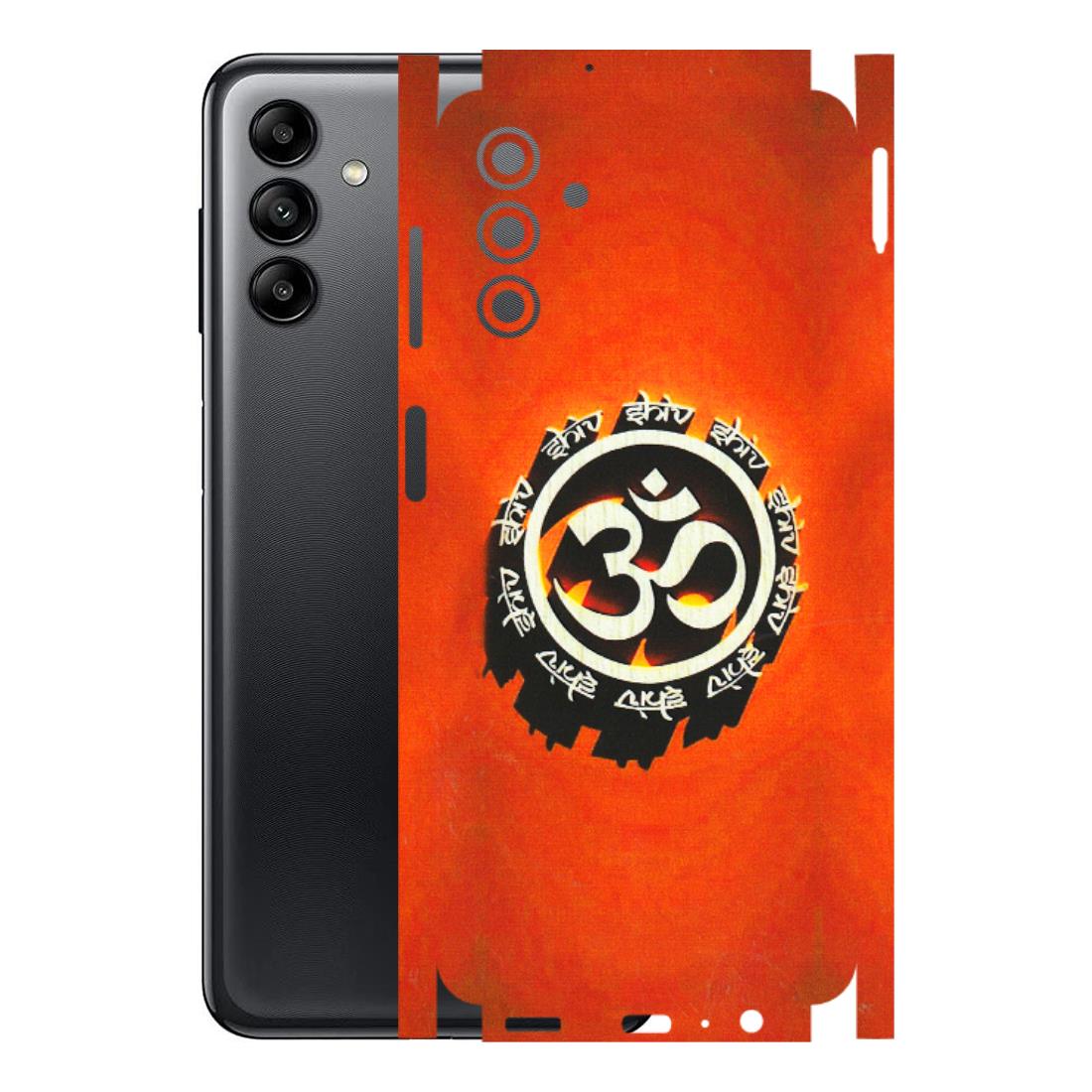 Samsung A/S Series Phone Skins (All Models) - Aum Shiv Orange - 3D Embossed Finish (L-32) Samsung Galaxy A04S