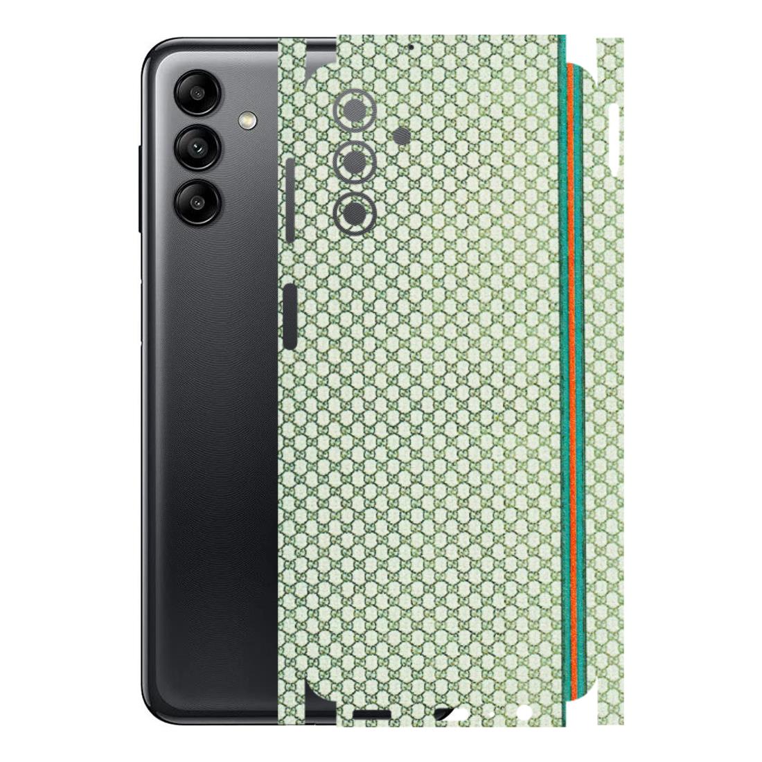 Samsung A/S Series Phone Skins (All Models) - Gucci Fabric Pattern - 3D Embossed Finish (L-73) Samsung Galaxy A04S