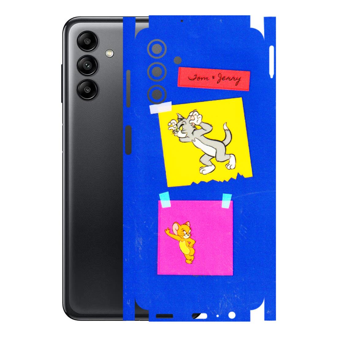 Samsung A/S Series Phone Skins (All Models) - Tom N Jerry Sticky Notes - 3D Embossed Finish (L-88) Samsung Galaxy A04S