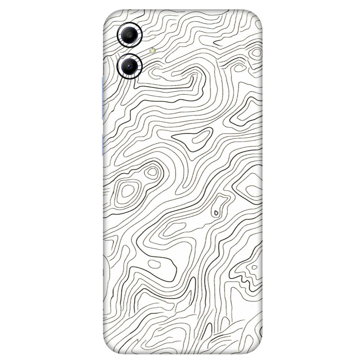 Samsung A/S Series Phone Skins (All Models) - White Black Swirls - 3D Embossed Finish (L-219) Samsung Galaxy A04E