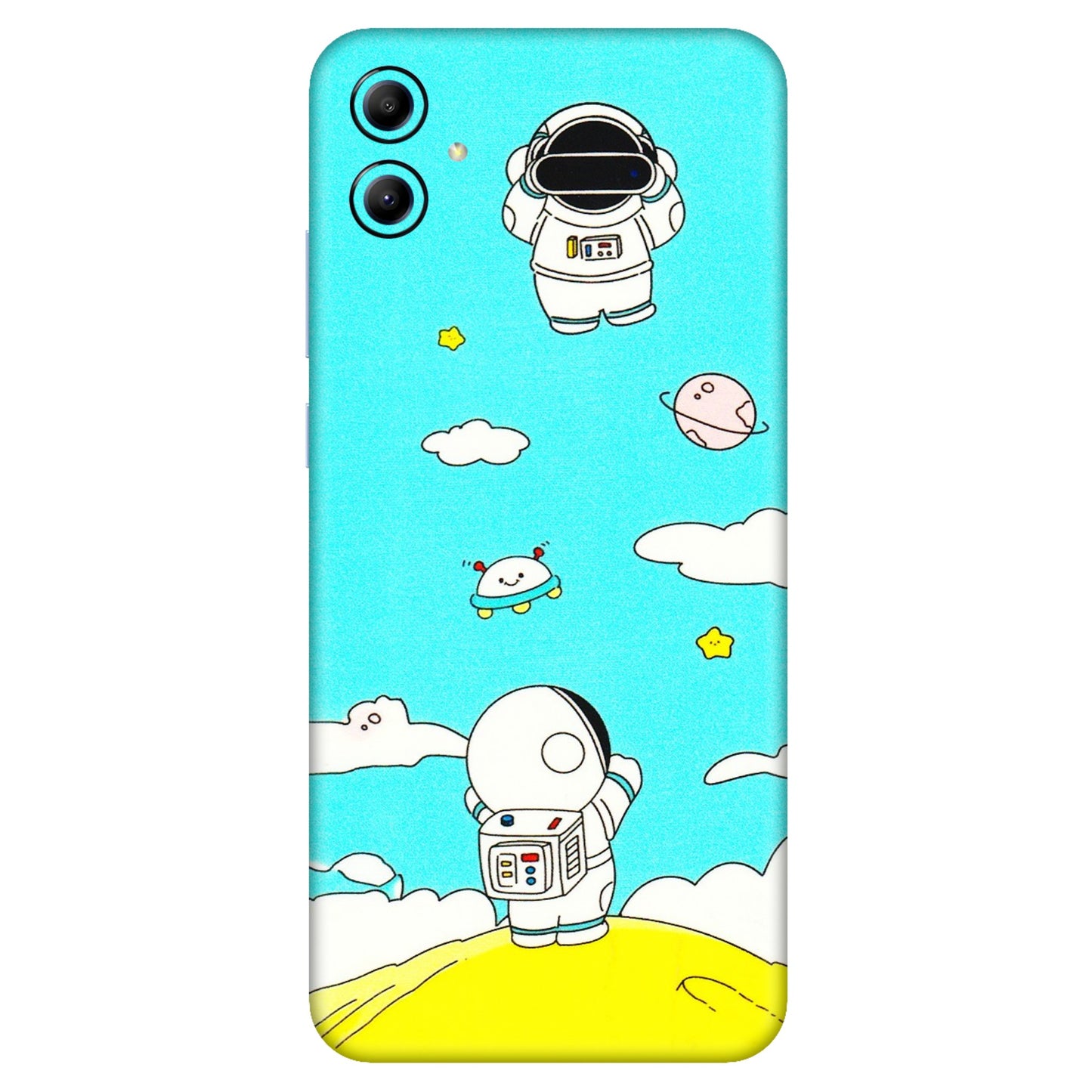 Samsung A/S Series Phone Skins (All Models) - Blue Skies Astro Float - 3D Embossed Finish (L-230) Samsung Galaxy A04E