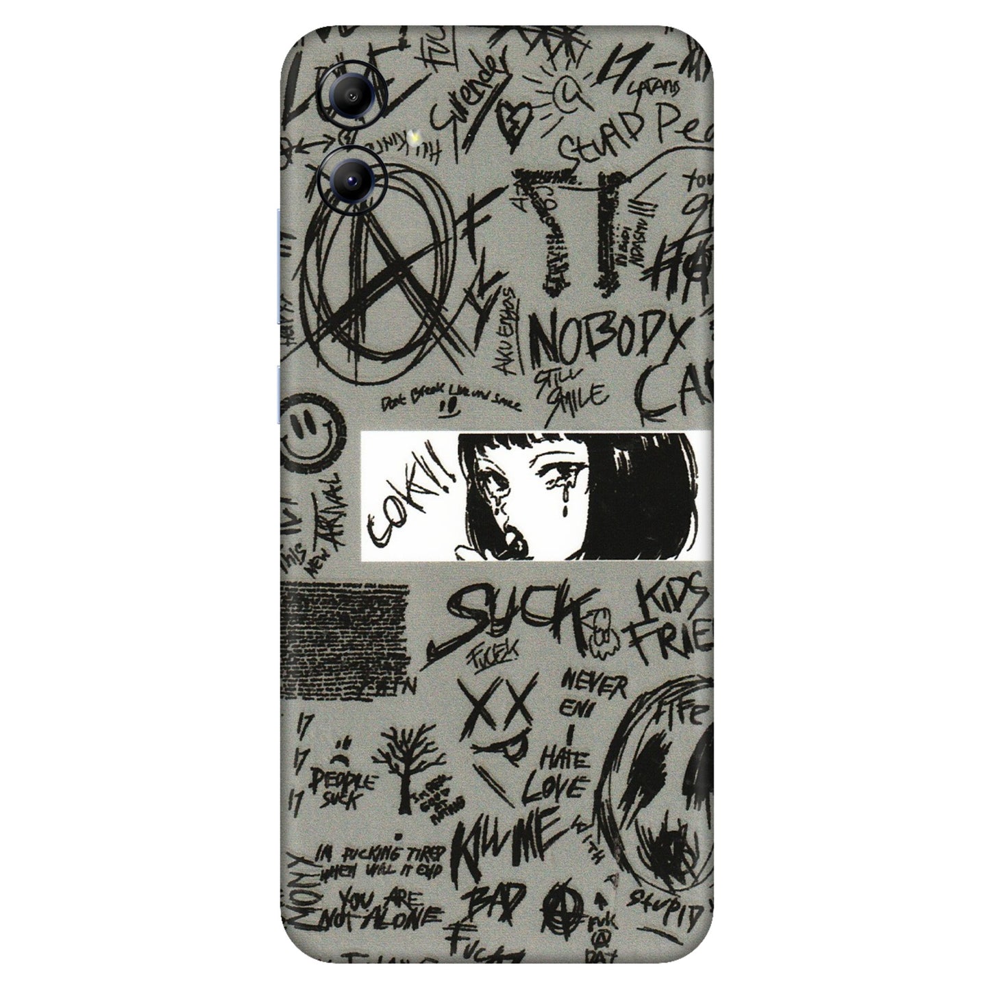 Samsung A/S Series Phone Skins (All Models) - Never Have Love Anime - 3D Embossed Finish (L-260) Samsung Galaxy A04E