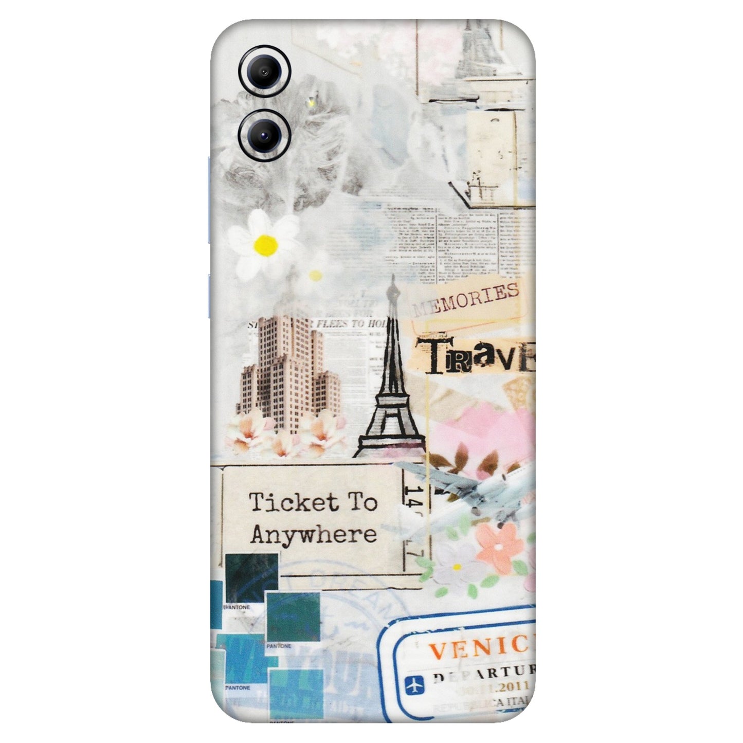 Samsung A/S Series Phone Skins (All Models) - Travel Memories - Transparent Finish (T-09) Samsung Galaxy A04E