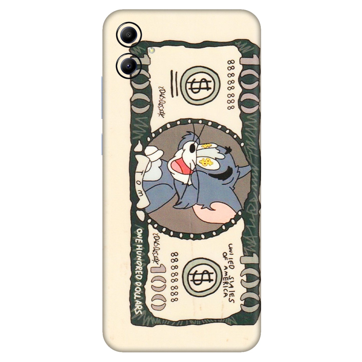 Samsung A/S Series Phone Skins (All Models) - One Hundred Dollar Tom - Transparent Finish (T-16) Samsung Galaxy A04E