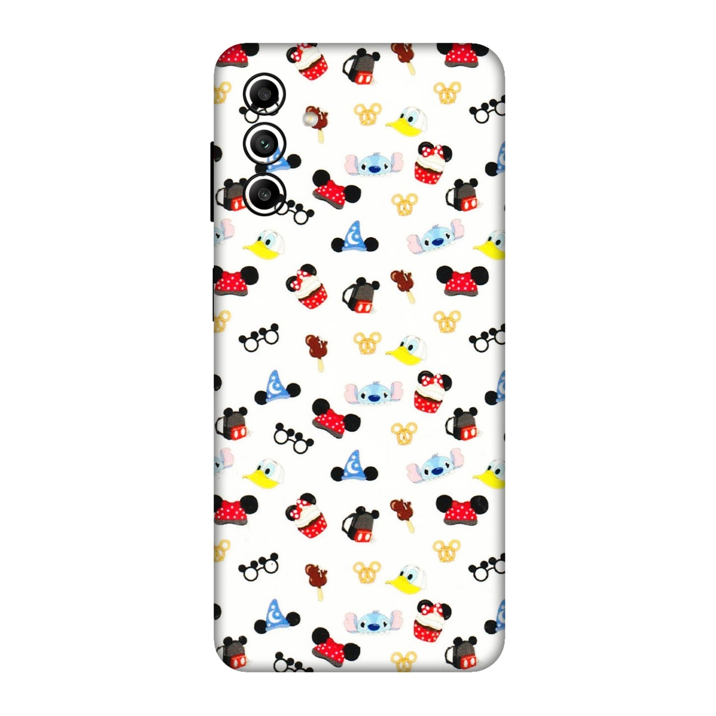 Samsung A/S Series Phone Skins (All Models) - Minnie Mouse & Donald Doodles s - 3D Embossed Finish (L-194) Samsung Galaxy A04S