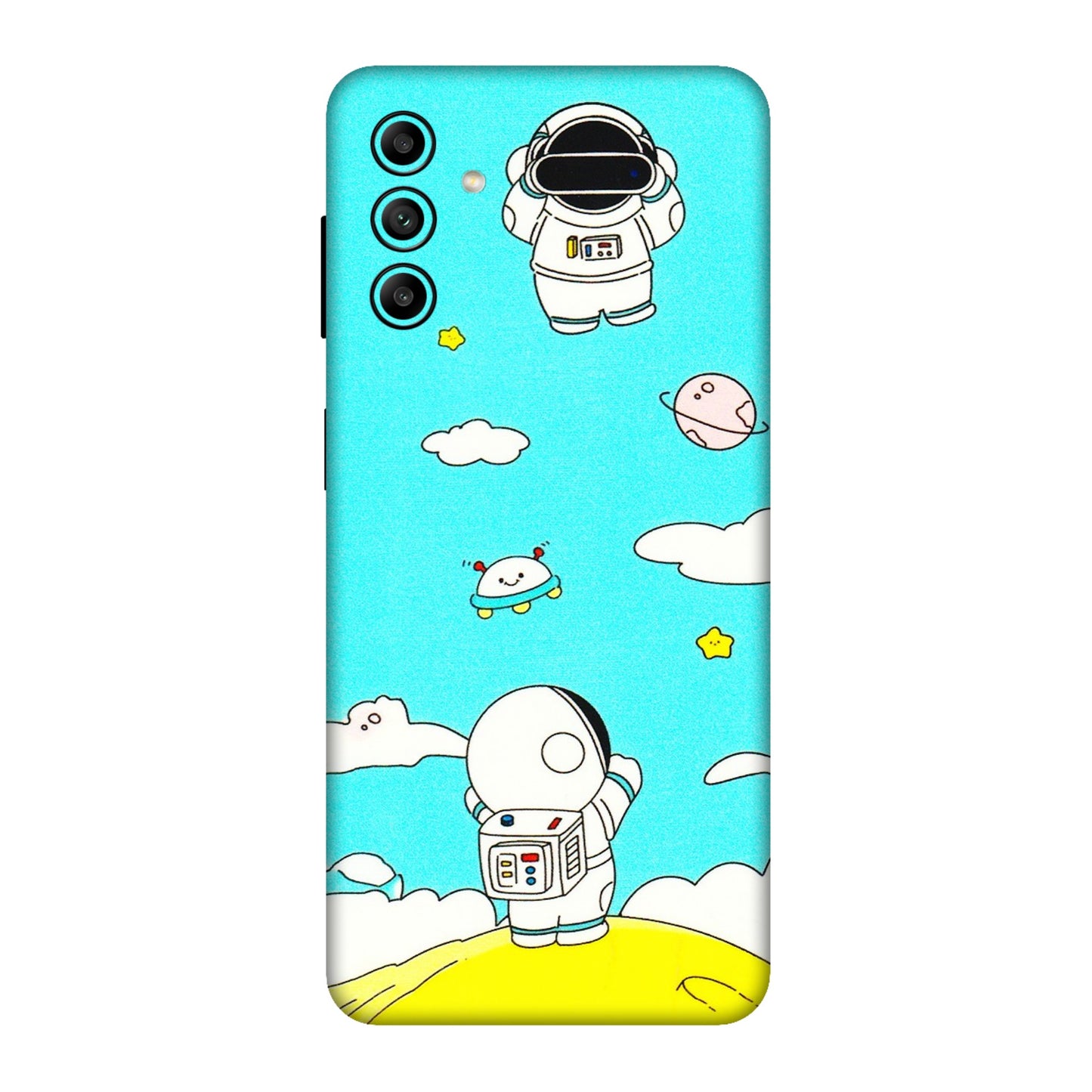 Samsung A/S Series Phone Skins (All Models) - Blue Skies Astro Float - 3D Embossed Finish (L-230) Samsung Galaxy A04S
