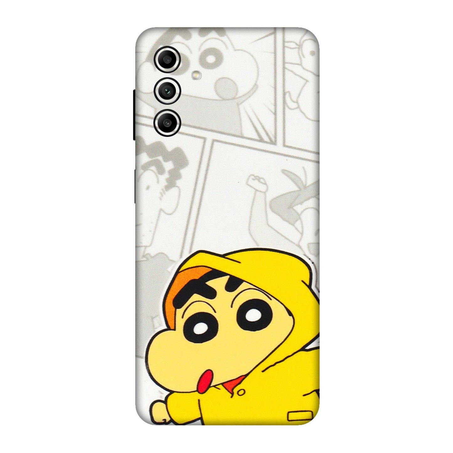 Samsung A/S Series Phone Skins (All Models) - Yellow Shinchan Comic - 3D Embossed Finish (L-246) Samsung Galaxy A04S