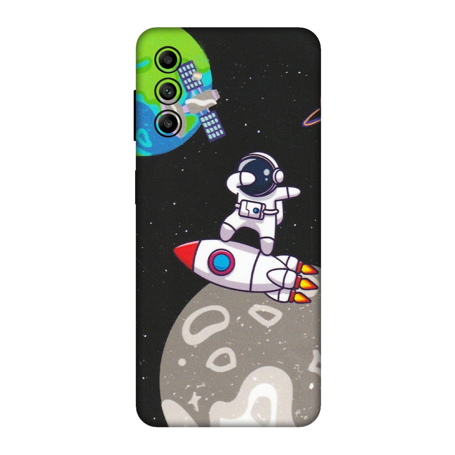 Samsung A/S Series Phone Skins (All Models) - Astronaut Vibing Toon Running - Matte Finish (M-39) Samsung Galaxy A04S