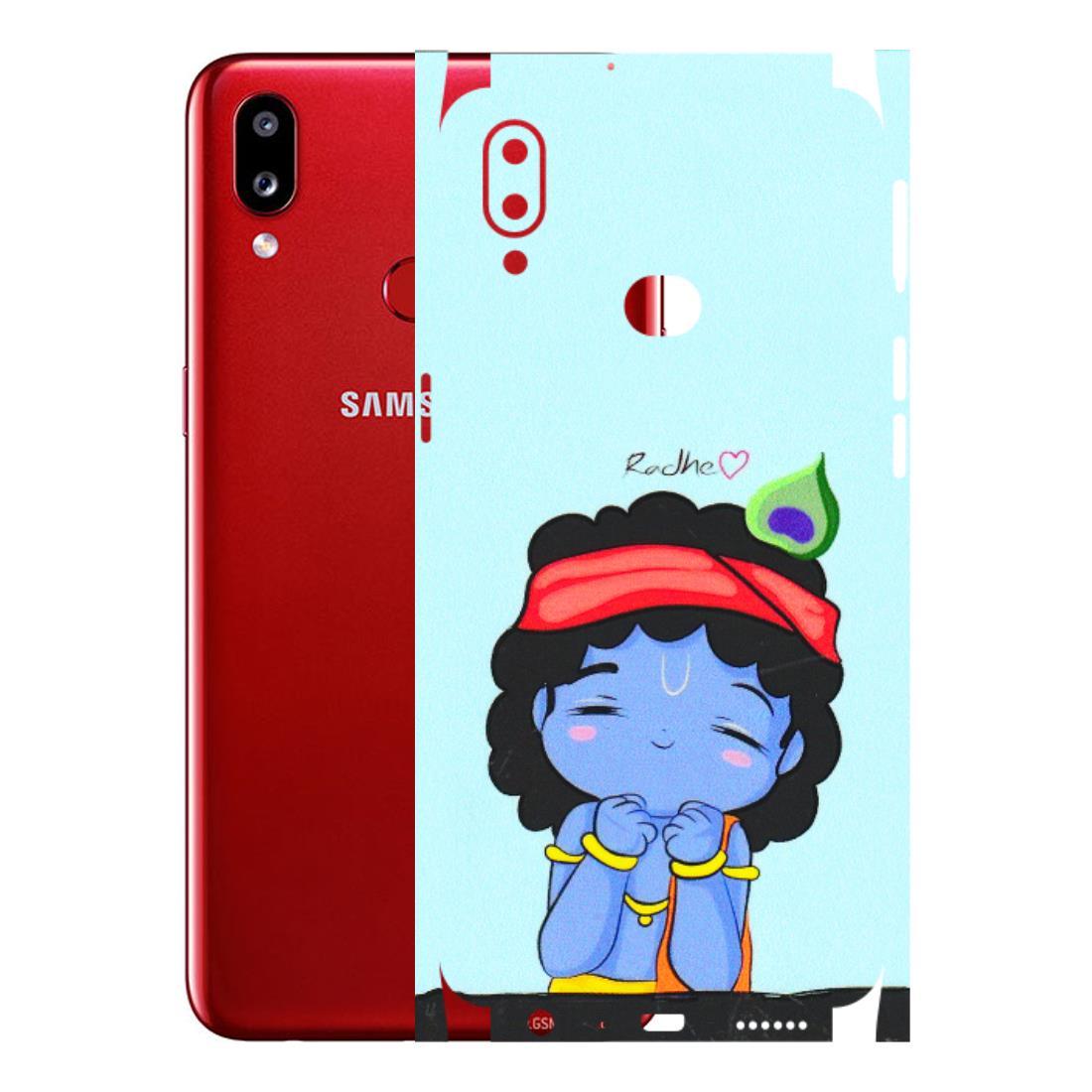 Samsung A/S Series Phone Skins (All Models) - Radhe Radhe Cute Toon - 3D Embossed Finish (L-05) Samsung Galaxy A10S