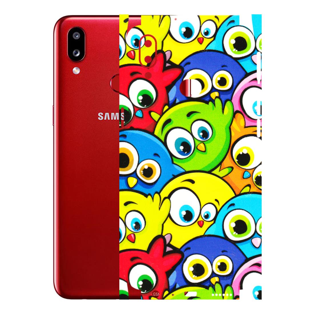 Samsung A/S Series Phone Skins (All Models) - Cute Fluffy Birds - 3D Embossed Finish (L-213) Samsung Galaxy A10S