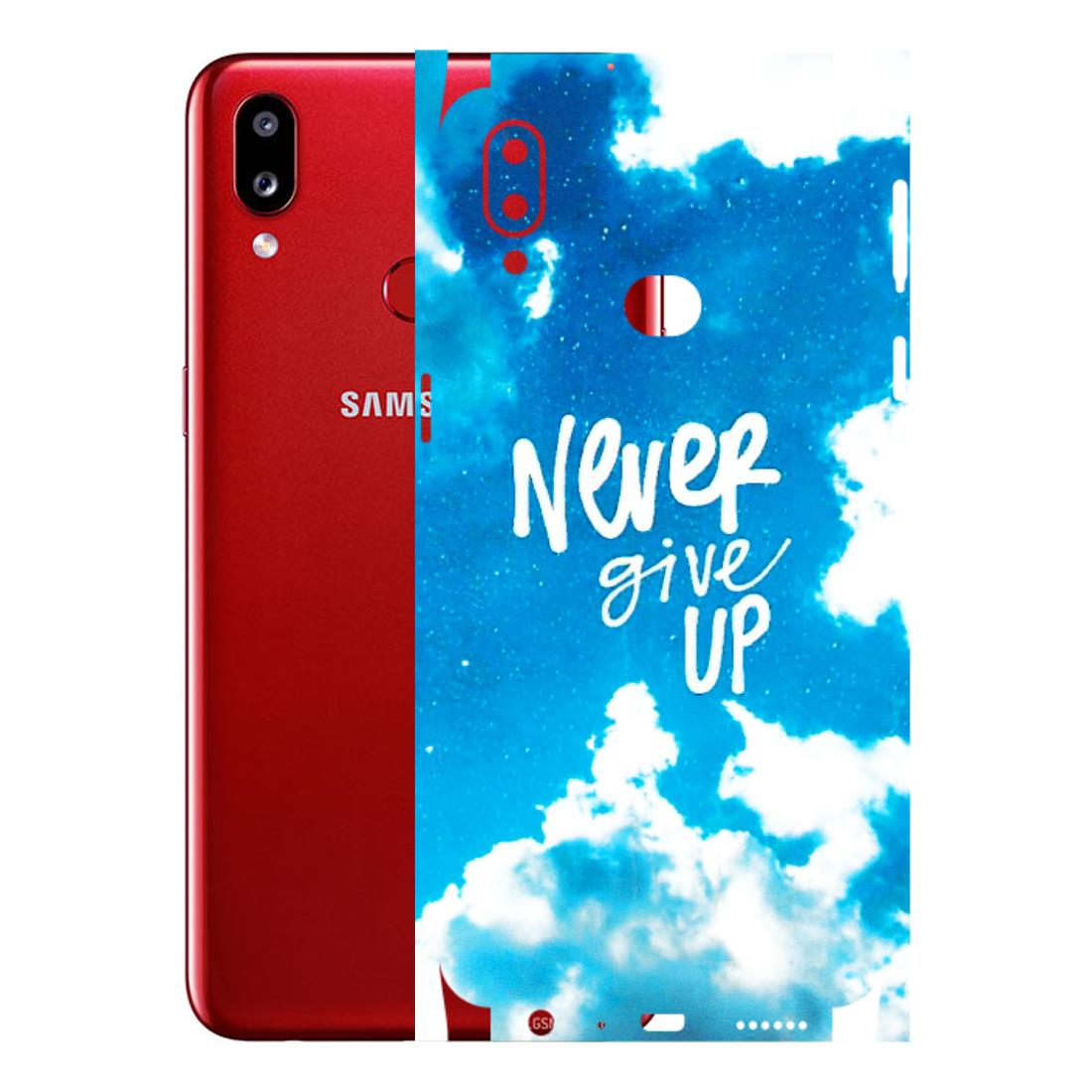 Samsung A/S Series Phone Skins (All Models) - Never Give Up - 3D Embossed Finish (L-279) Samsung Galaxy A10S