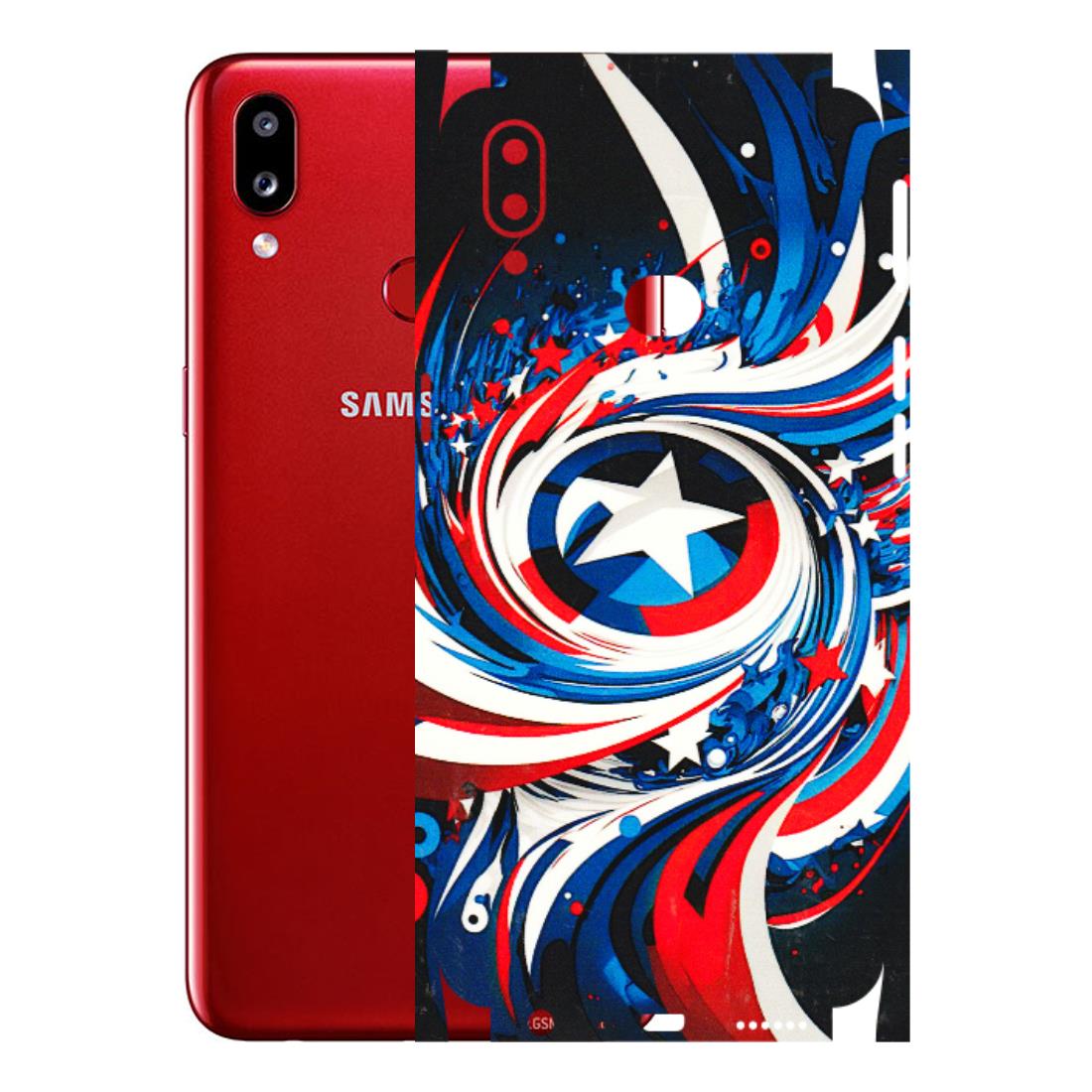 Samsung A/S Series Phone Skins (All Models) - Captain America Logo - 3D Embossed Finish (L-307) Samsung Galaxy A10S