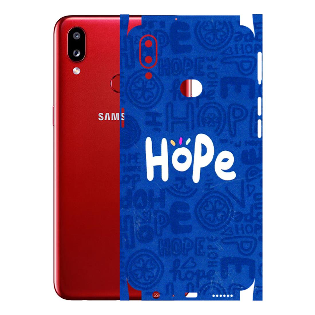 Samsung A/S Series Phone Skins (All Models) - Hope Doodles Blue - 3D Embossed Finish (L-43) Samsung Galaxy A10S