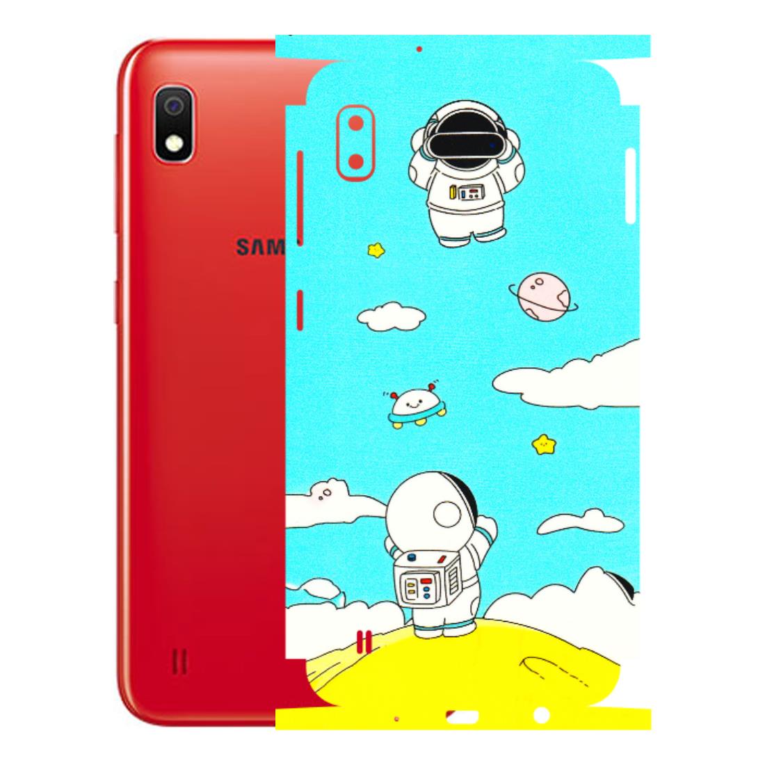 Samsung A/S Series Phone Skins (All Models) - Blue Skies Astro Float - 3D Embossed Finish (L-230) Samsung Galaxy A10