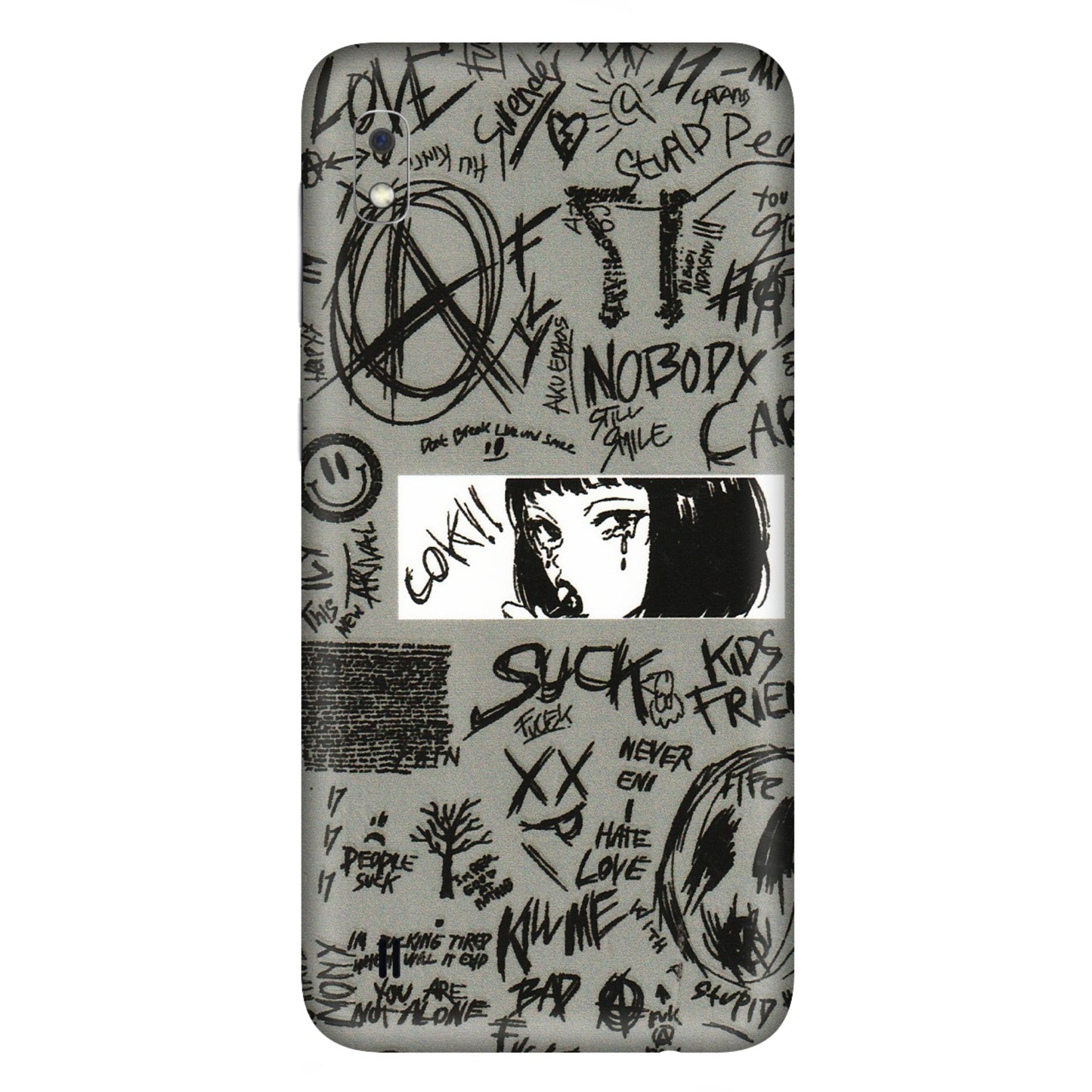 Samsung A/S Series Phone Skins (All Models) - Never Have Love Anime - 3D Embossed Finish (L-260) Samsung Galaxy A10