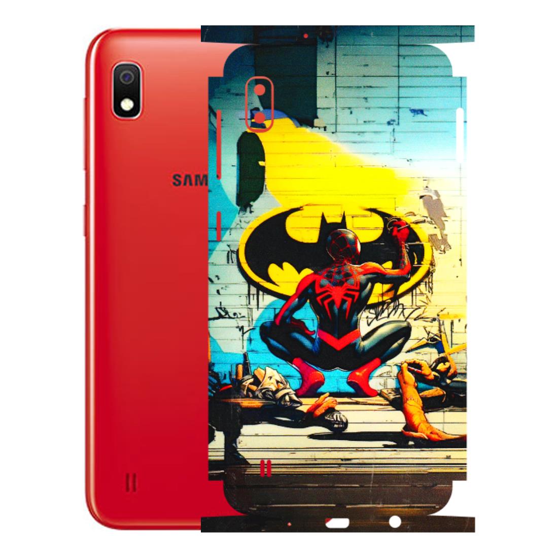 Samsung A/S Series Phone Skins (All Models) - New Spiderman Bat Logo - 3D Embossed Finish (L-309) Samsung Galaxy A10