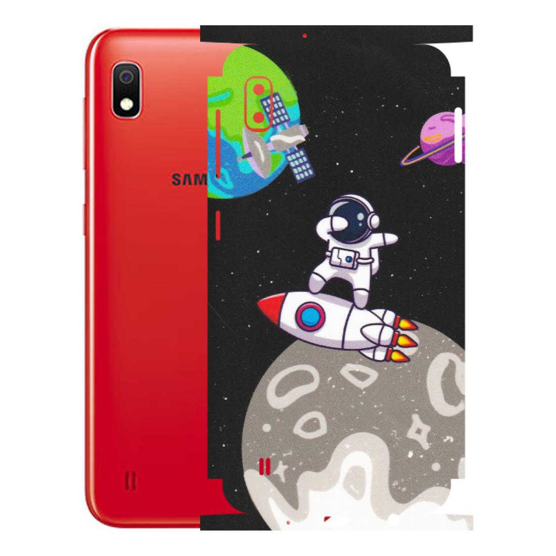 Samsung A/S Series Phone Skins (All Models) - Astronaut Vibing Toon Running - Matte Finish (M-39) Samsung Galaxy A10