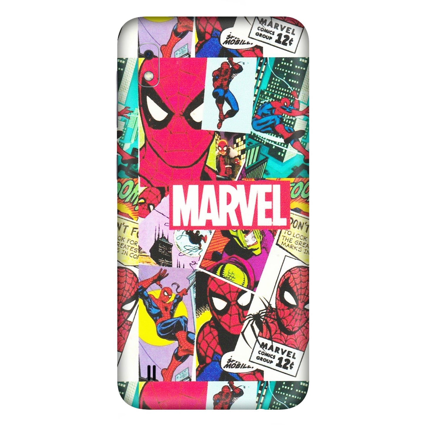 Samsung A/S Series Phone Skins (All Models) - Marvel Comic Spiderman Grafitti - Matte Finish (M-72) Samsung Galaxy A10
