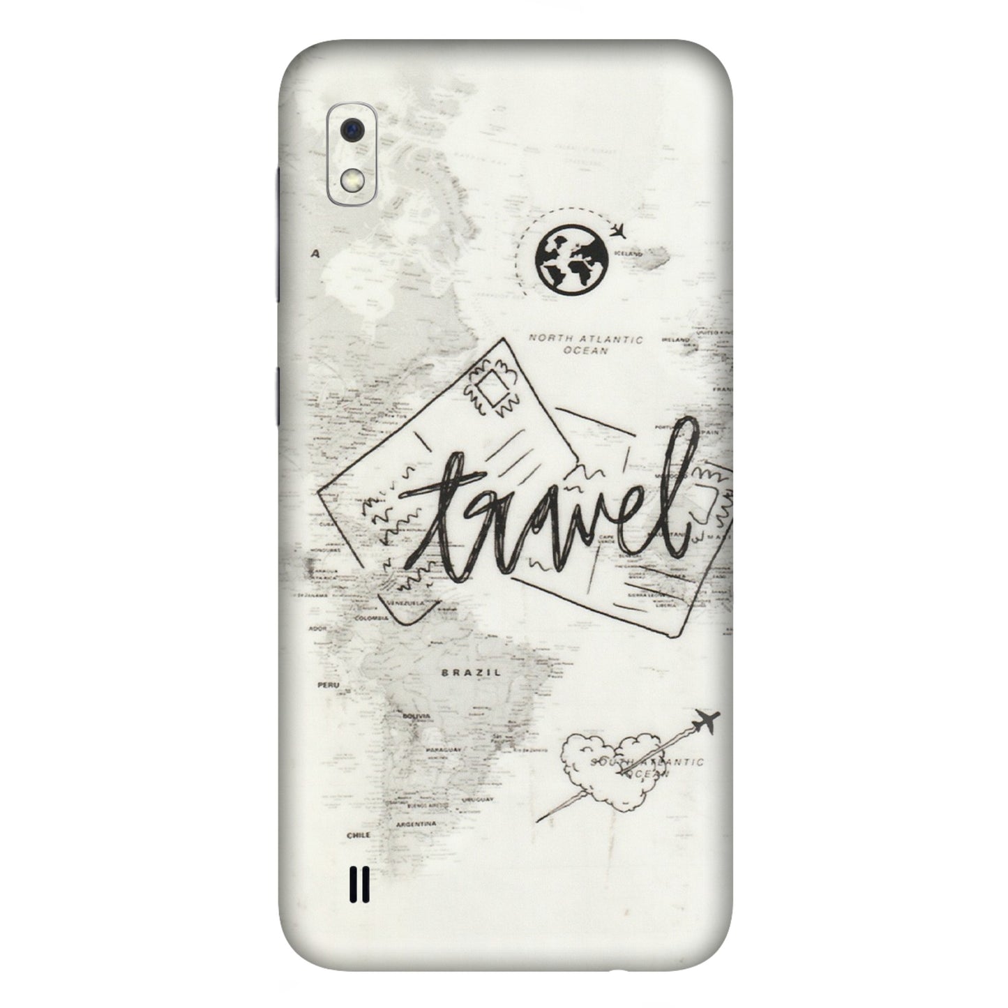 Samsung A/S Series Phone Skins (All Models) - Travel Ticket - Transparent Finish (T-06) Samsung Galaxy A10