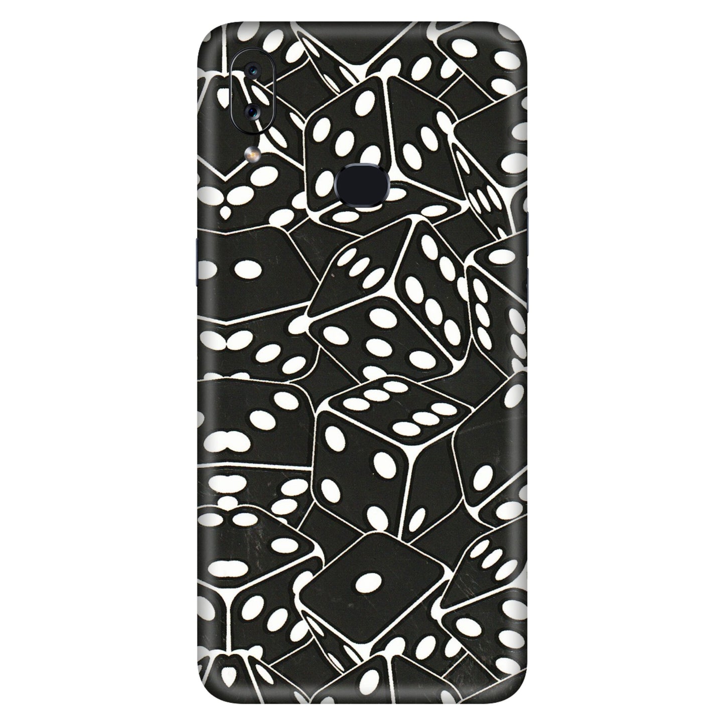 Samsung A/S Series Phone Skins (All Models) - Big Black Dices - 3D Embossed Finish (L-106) Samsung Galaxy A10S