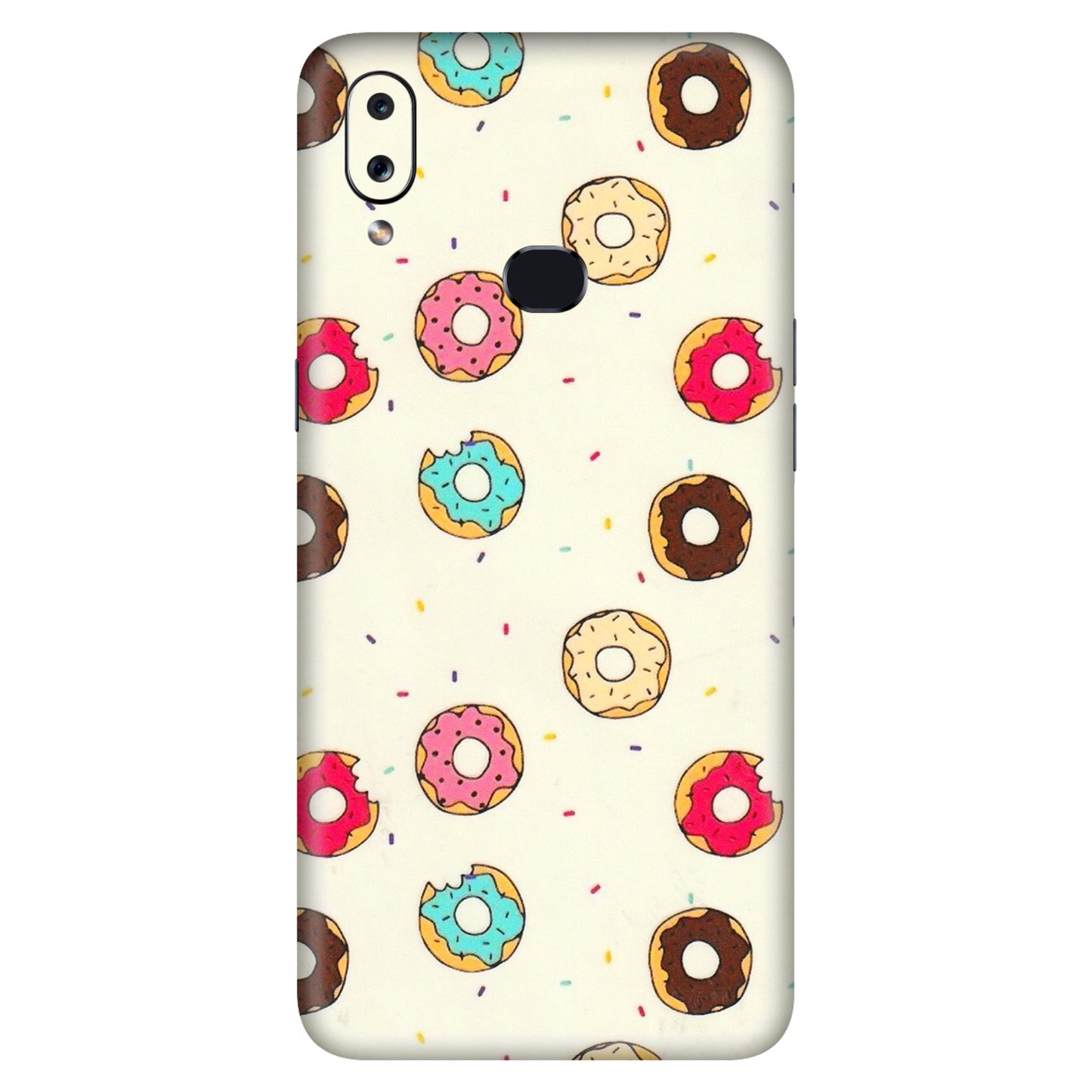 Samsung A/S Series Phone Skins (All Models) - Mini Donuts Doodle Art - 3D Embossed Finish (L-122) Samsung Galaxy A10S