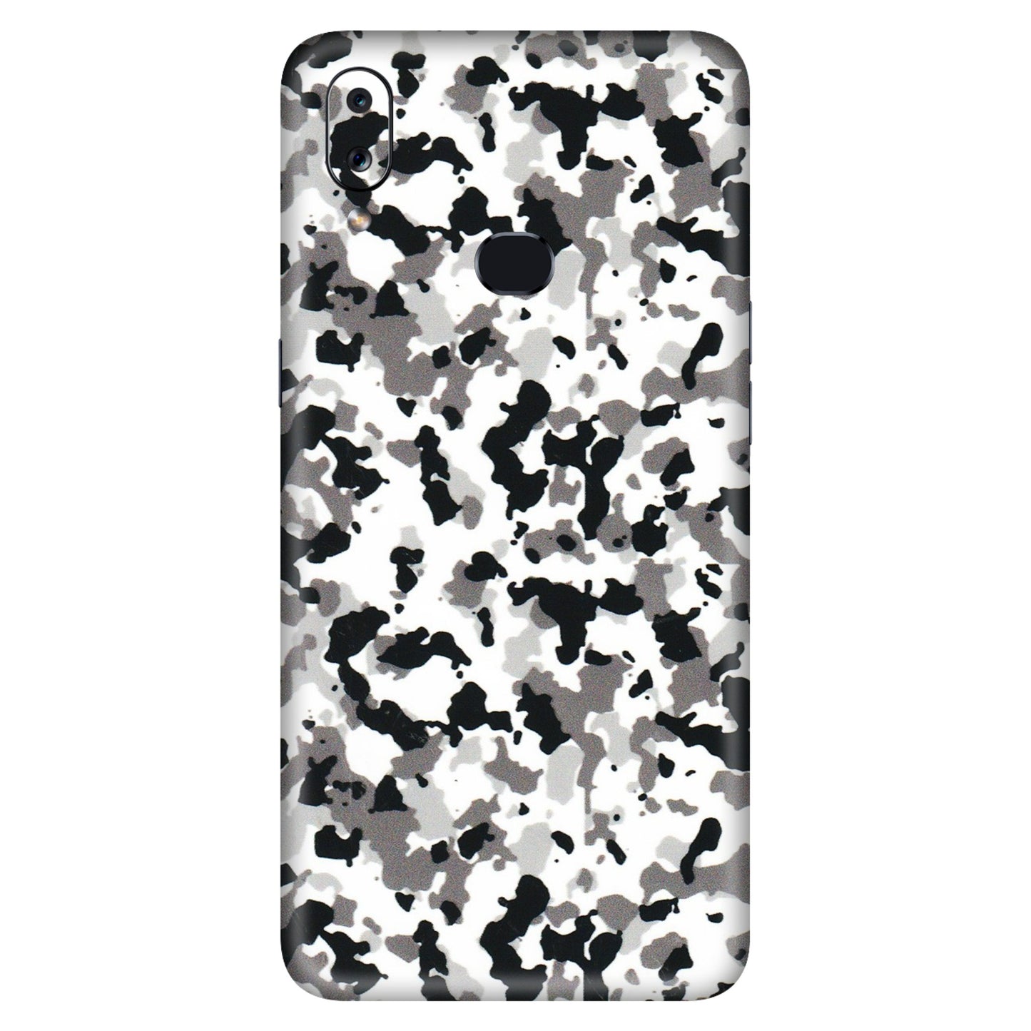 Samsung A/S Series Phone Skins (All Models) - White Black Camouflage - 3D Embossed Finish (L-18) Samsung Galaxy A10S