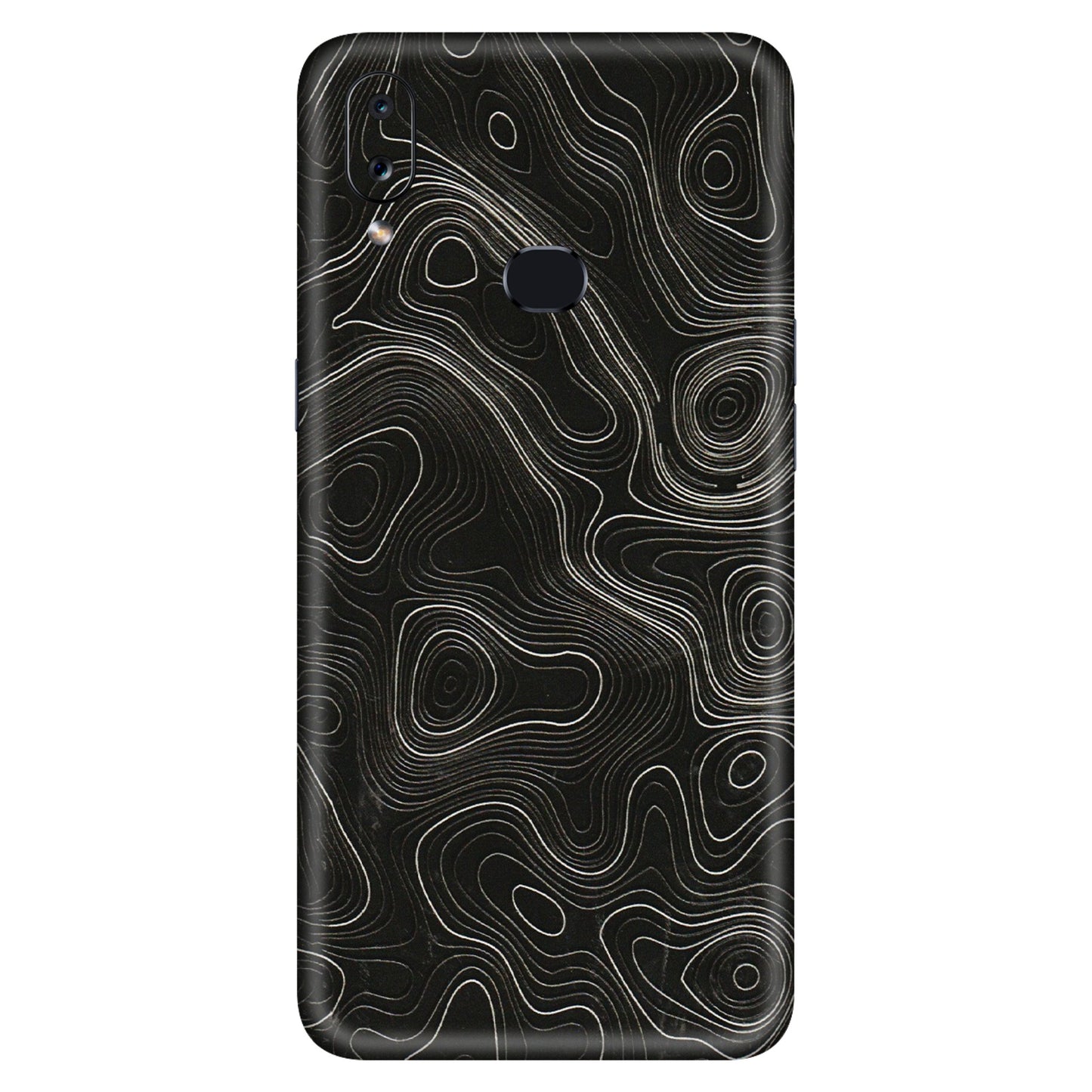 Samsung A/S Series Phone Skins (All Models) - Black Swirl - 3D Embossed Finish (L-196) Samsung Galaxy A10S