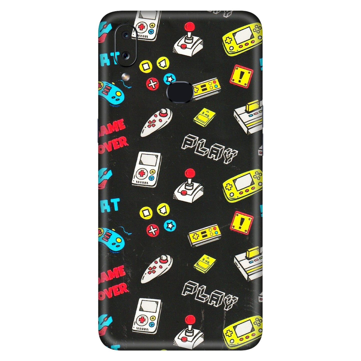 Samsung A/S Series Phone Skins (All Models) - Gaming Doodles - 3D Embossed Finish (L-224) Samsung Galaxy A10S