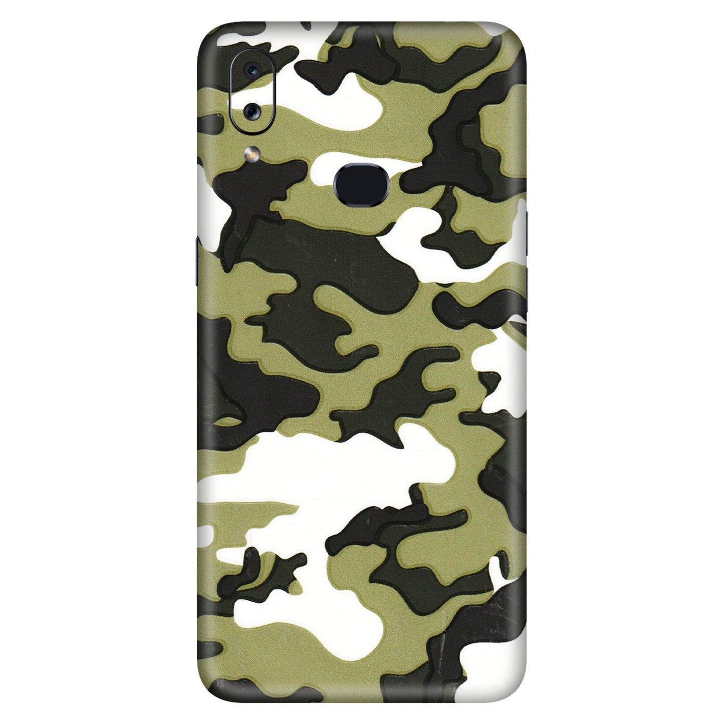Samsung A/S Series Phone Skins (All Models) - Camouflages White And Green - 3D Embossed Finish (L-243) Samsung Galaxy A10S