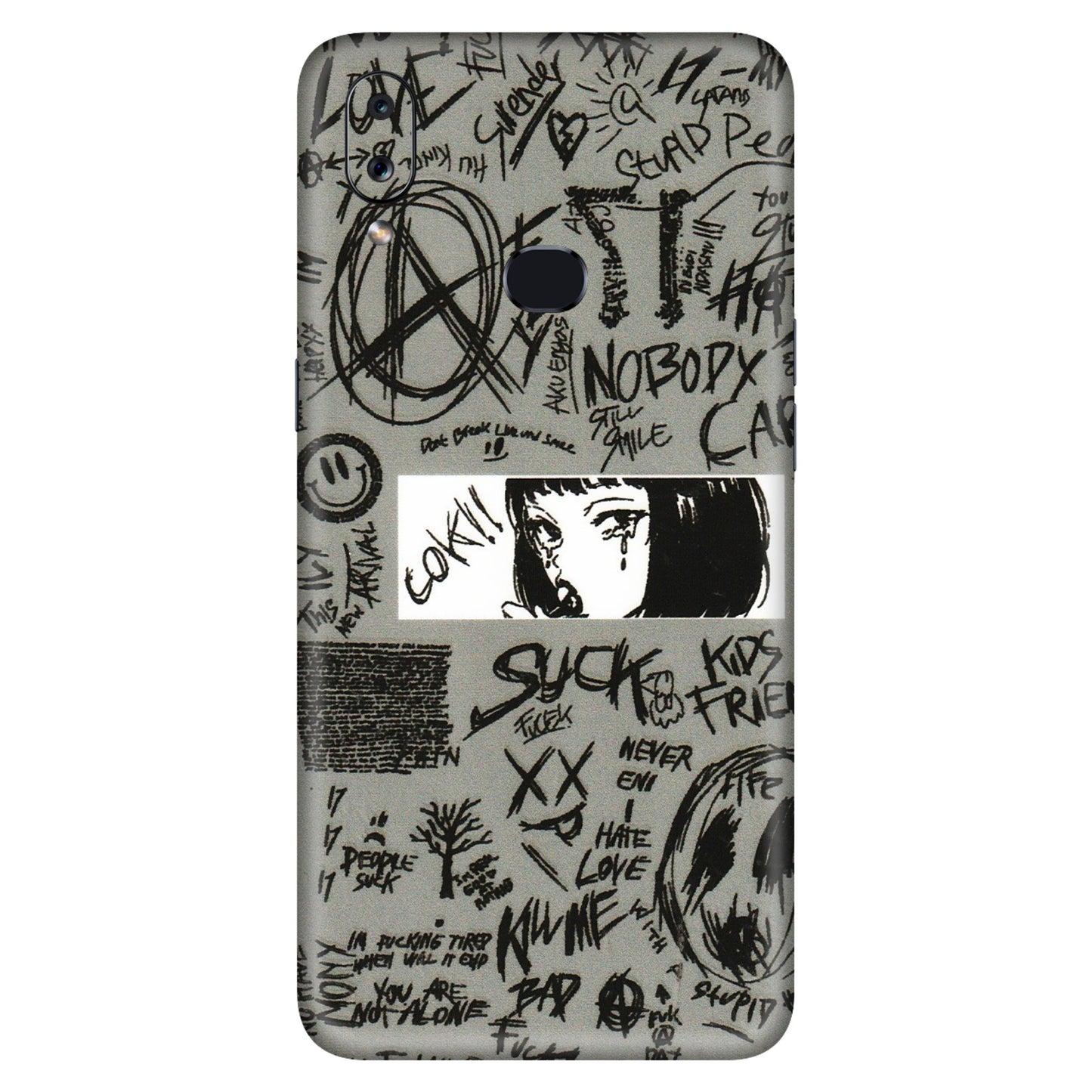 Samsung A/S Series Phone Skins (All Models) - Never Have Love Anime - 3D Embossed Finish (L-260) Samsung Galaxy A10S