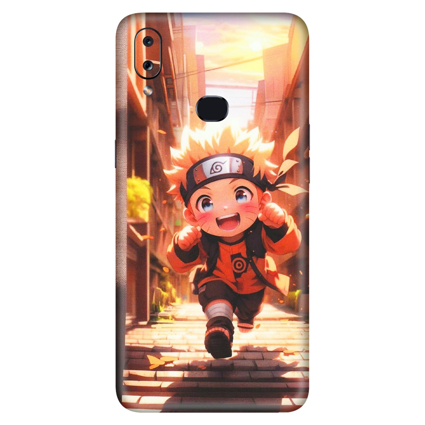 Samsung A/S Series Phone Skins (All Models) - Naruto Cute Toon Running - Matte Finish (M-04) Samsung Galaxy A10S