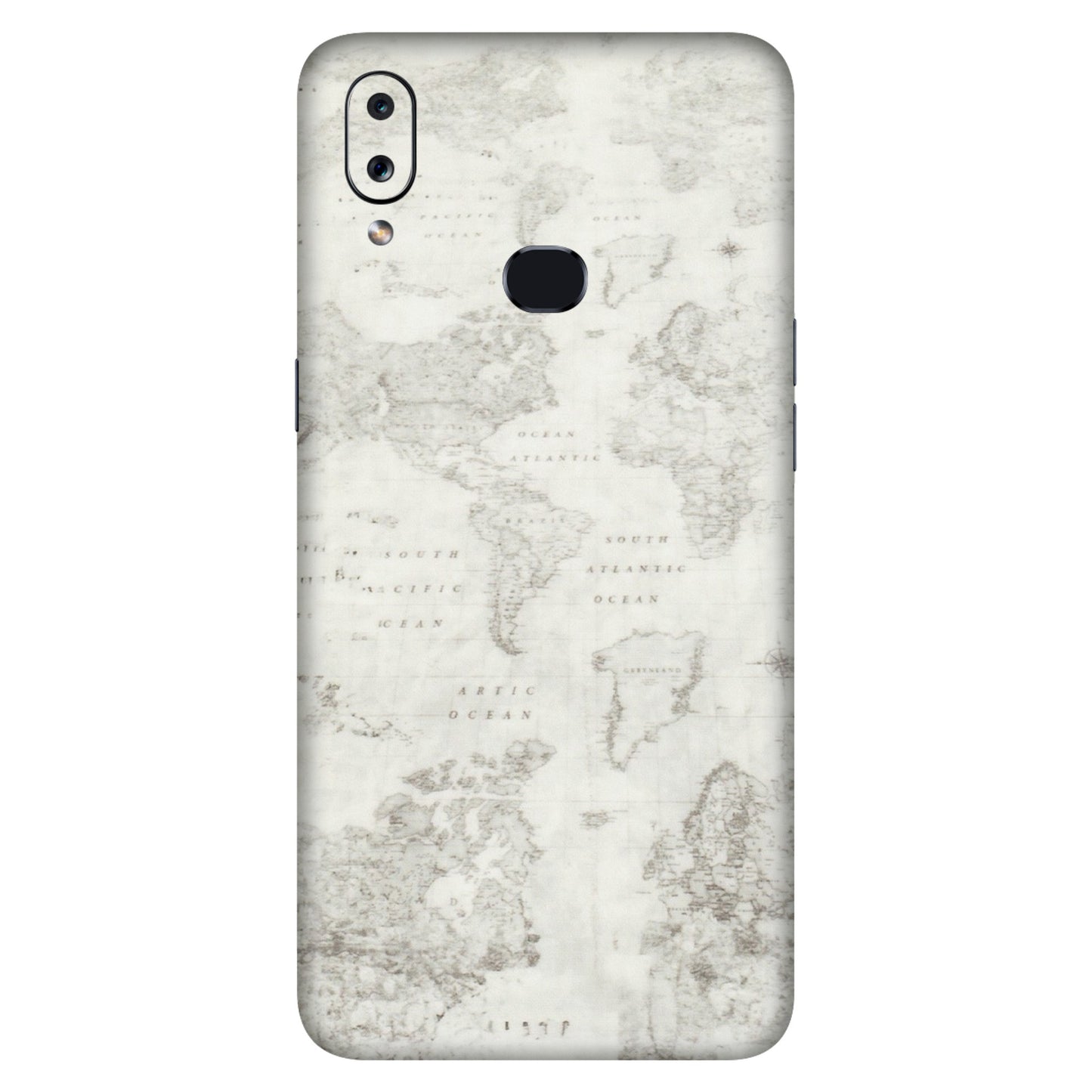 Samsung A/S Series Phone Skins (All Models) - World Travel Map - Transparent Finish (T-04) Samsung Galaxy A10S