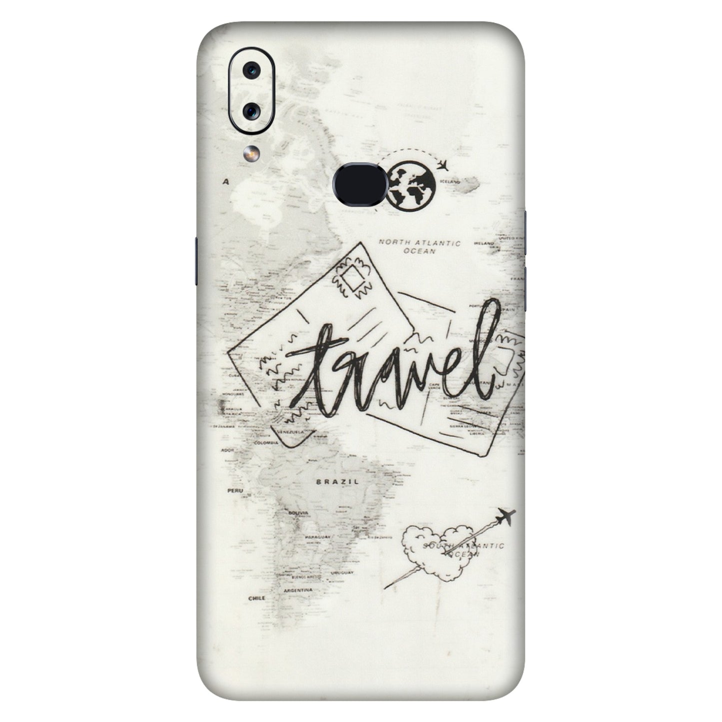 Samsung A/S Series Phone Skins (All Models) - Travel Ticket - Transparent Finish (T-06) Samsung Galaxy A10S