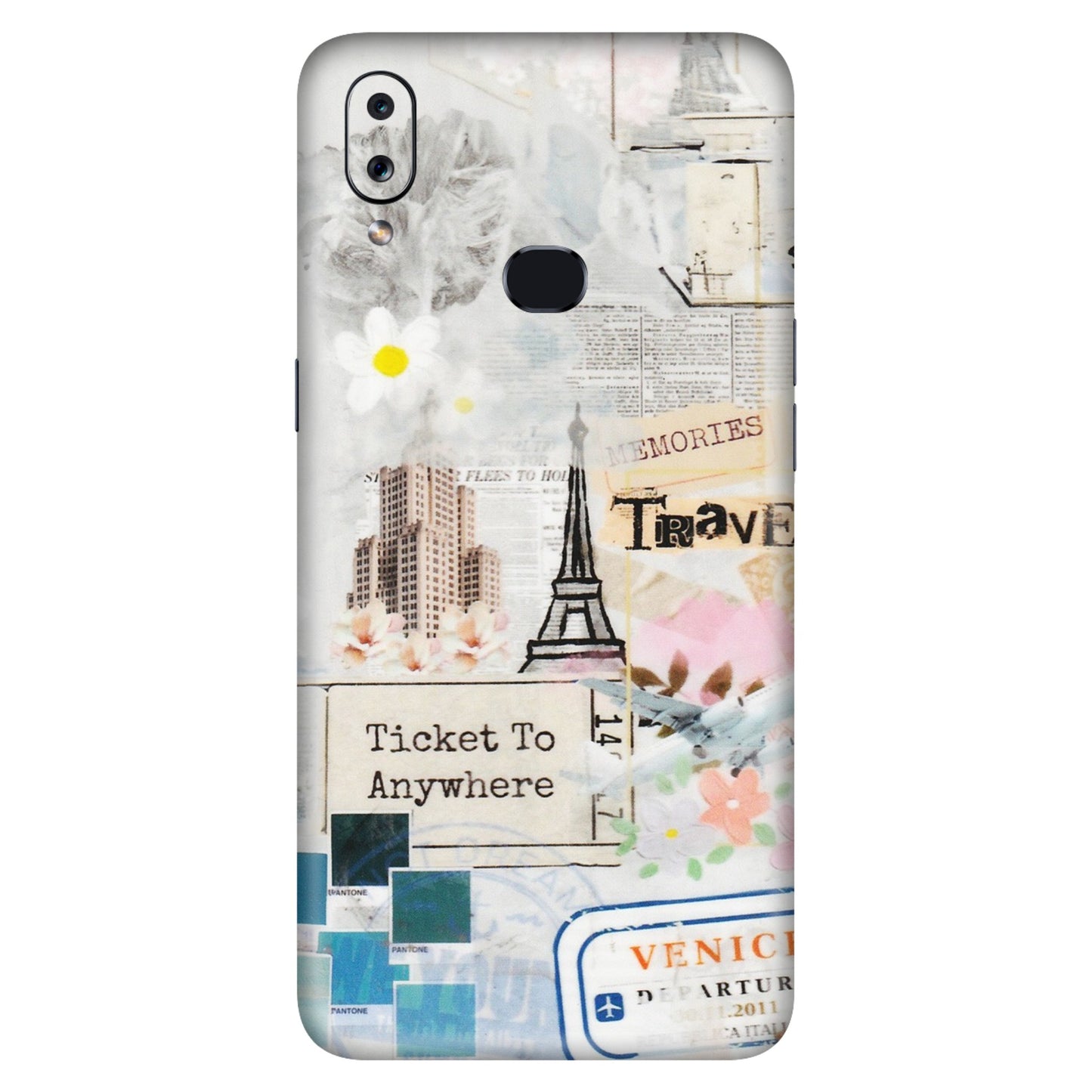 Samsung A/S Series Phone Skins (All Models) - Travel Memories - Transparent Finish (T-09) Samsung Galaxy A10S