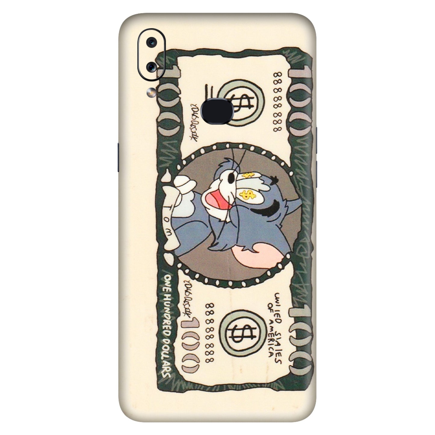 Samsung A/S Series Phone Skins (All Models) - One Hundred Dollar Tom - Transparent Finish (T-16) Samsung Galaxy A10S